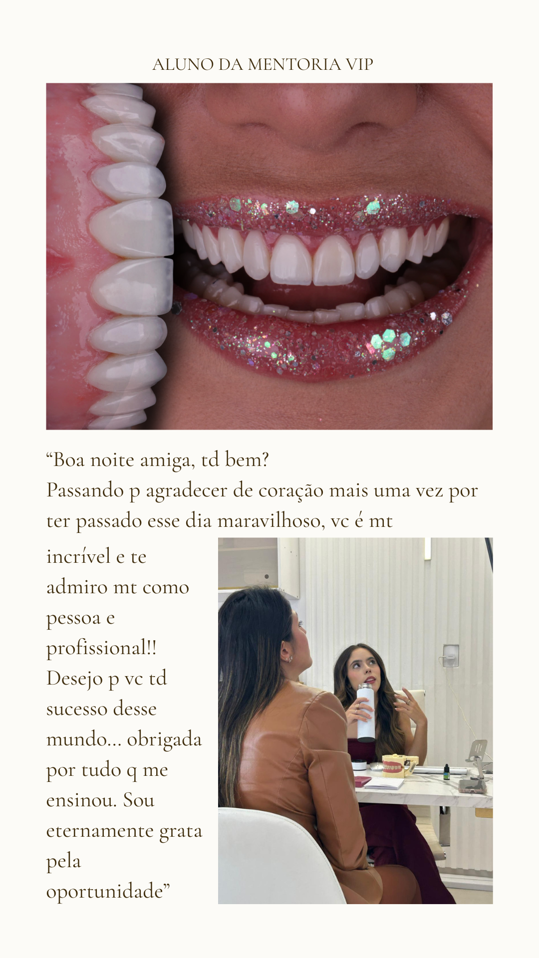 Profissional excelente!!! Nota mil!!! Passei por vários profissionais e foi a que mais fiquei satisfeita com o resultado, muito transparente, assertiva e honesta! Vale muito a pena seus serviços, (4)